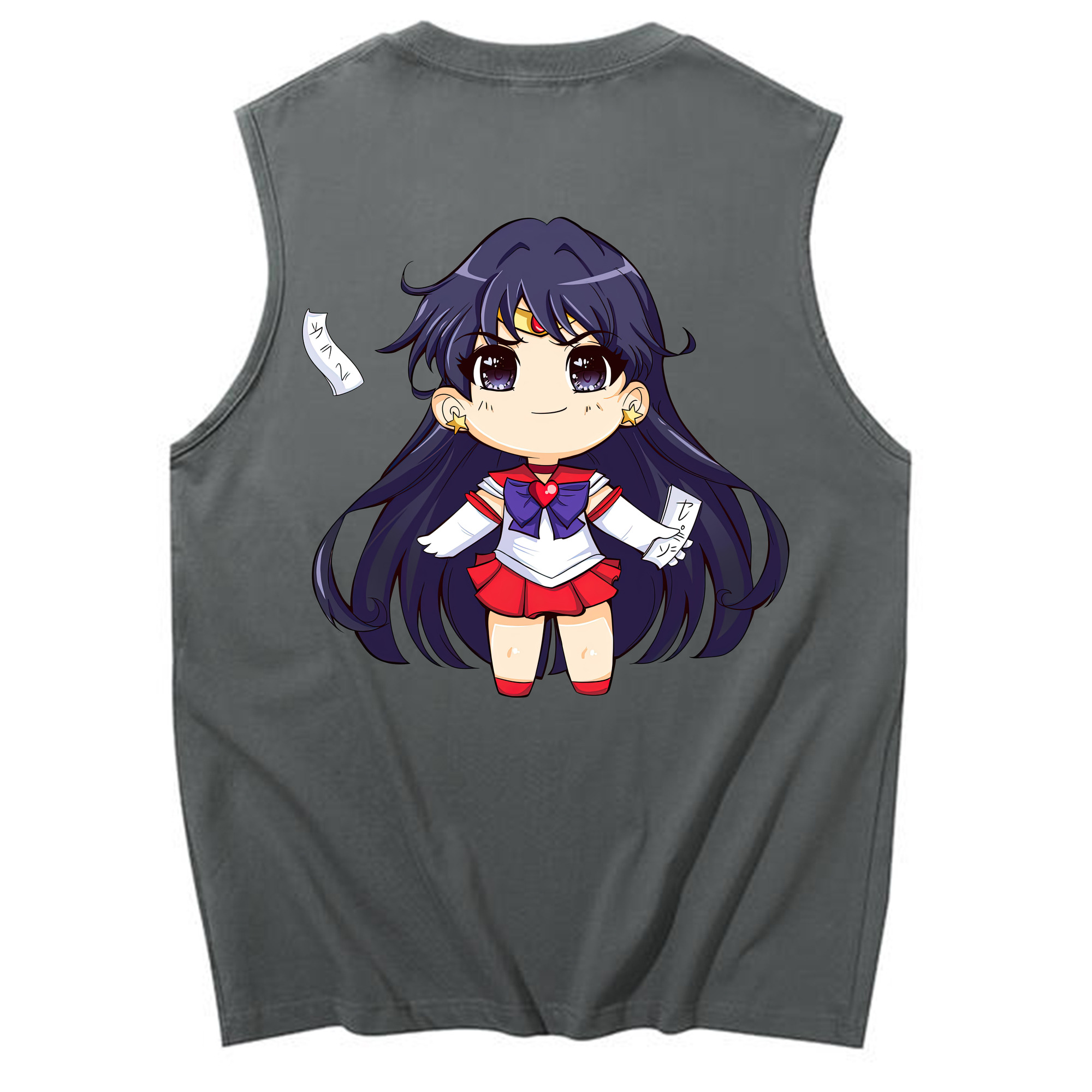 （画像用） 美少女戦士セーラームーン 火野レイ ひの レイ Sailor Moon Hino Rei （セーラーマーズ,Sailor Mars） コットン100％タンクトップ（背面プリント）